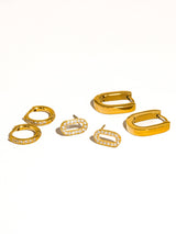 Orage 18K Gold Non-Tarnish Round Hoop Earring: Yellow Gold