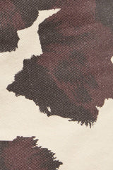 MINI SKIRT: CREAM-BROWN ANIMAL / M