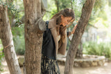BIKER JACKET: BLACK/BROWN / L