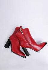 Hatter Pointed Toe Faux Leather Boots: Black / US-6.5 / UK-4.5 / EU-37.5