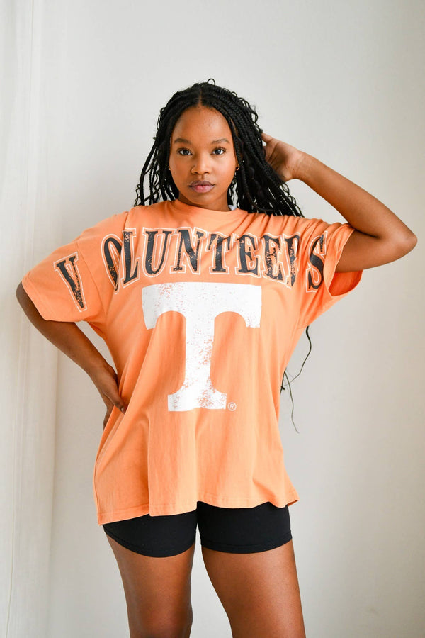 Tennessee Southern Split Oversized Band Tee: WASHEDBLACK / XL