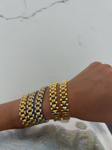 THE CHAIN WATCH BAND BRACELET: TWO TONED