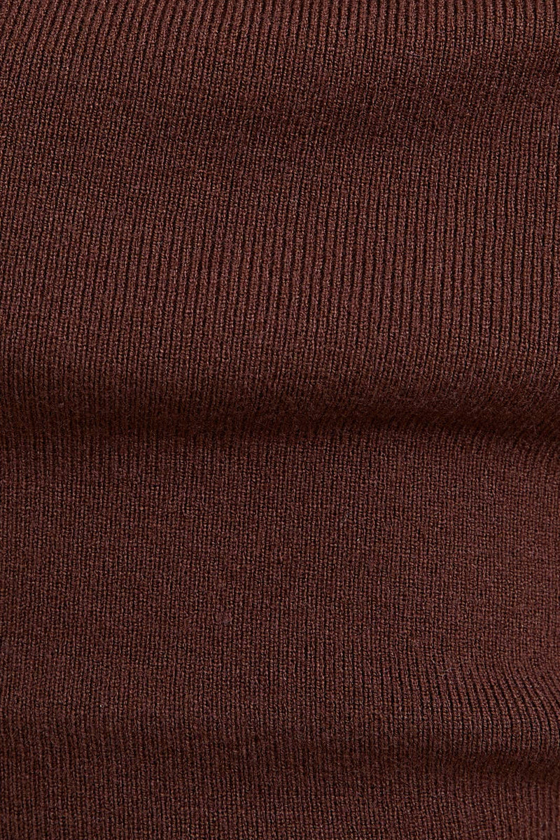 ASYMMETRICAL NECK SWEATER TOP: Black / L