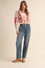 TIE-FRONT CARDIGAN: S