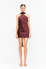 Penny Dress: BURGUNDY / M