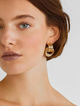 Wanda 18K Gold Non-Tarnish Classic Hoop Earring: Yellow Gold