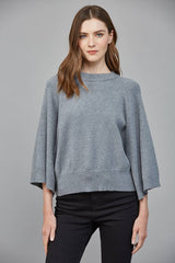 CREW NECK SWEATER BLACK / L