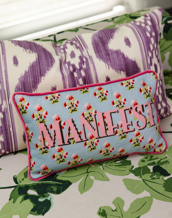 Manifest Needlepoint Pillow