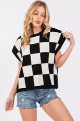 Checkered Game day Top L