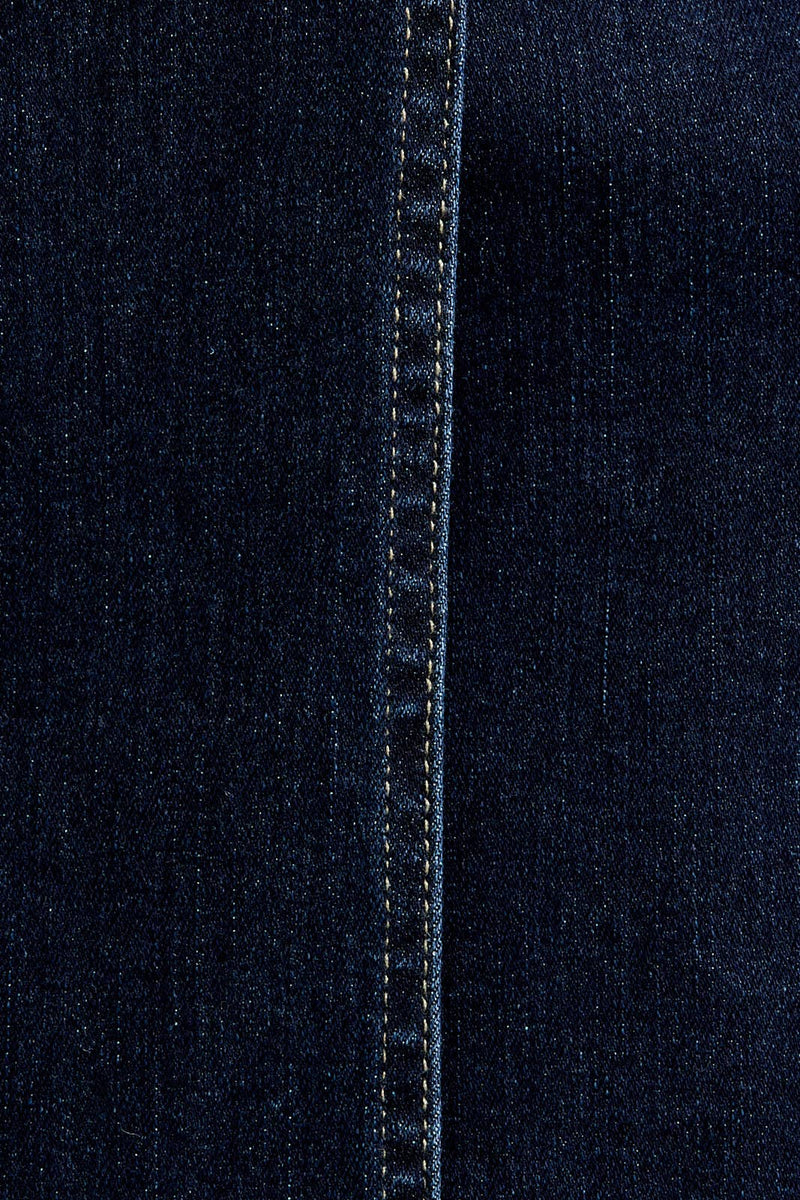 CROSS COVER DENIM MINI SKIRT: DENIM / XS