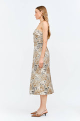 Isadora Dress: TAUPE / S