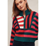 Colorburst Half Zip Collared Sweater: RUGBY POLO