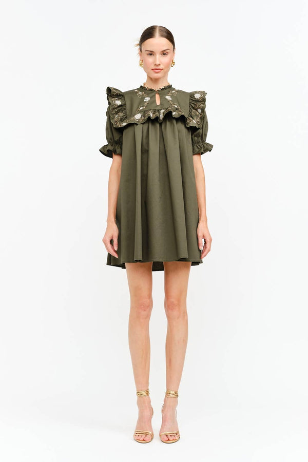 Sera Olive Dress: OLIVE / M