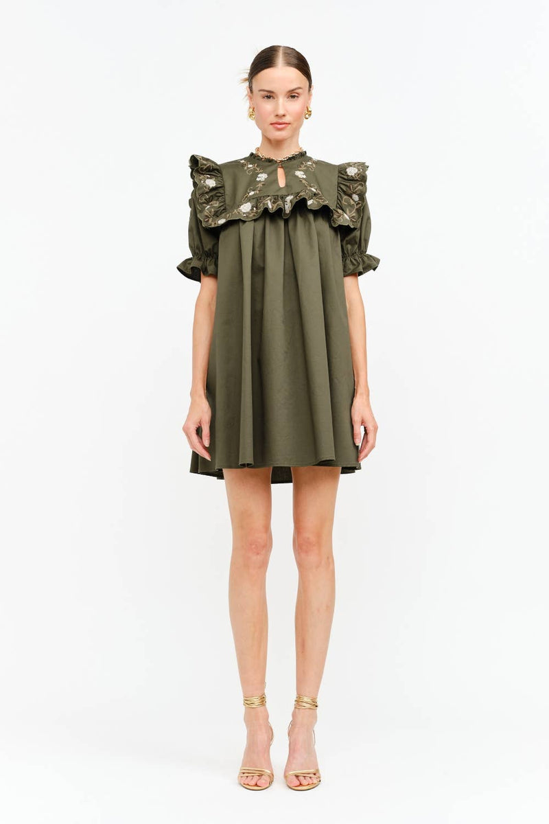 Sera Olive Dress: OLIVE / M