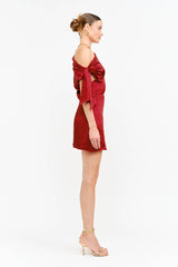 Topaz Dress: RED / XS