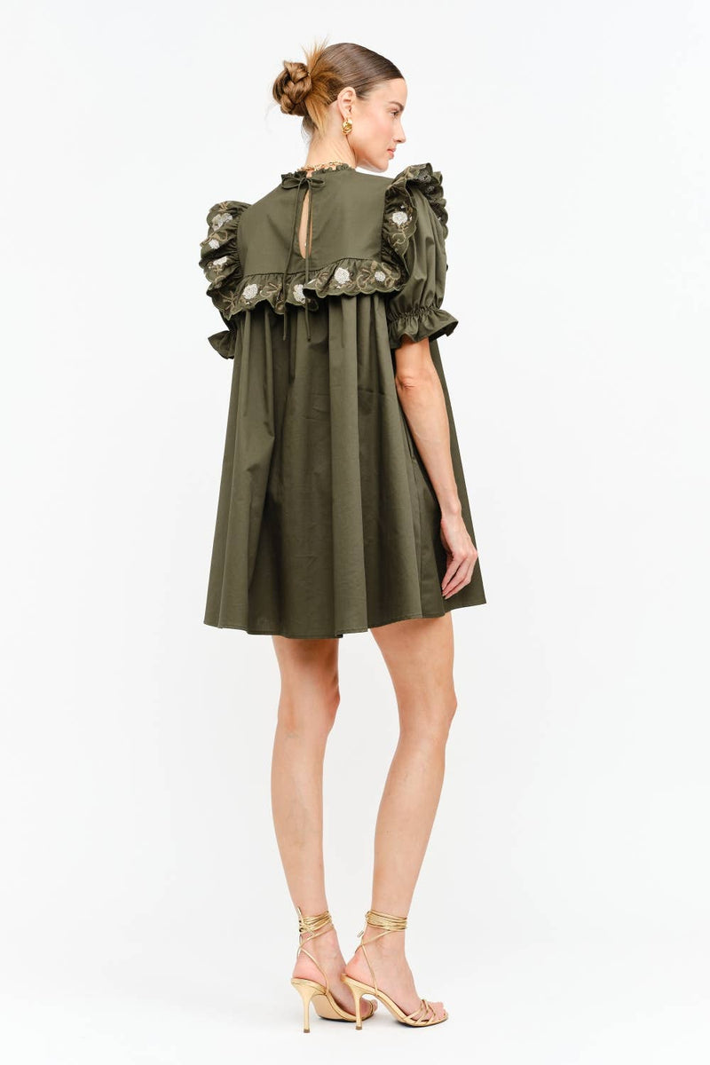 Sera Olive Dress: OLIVE / XS