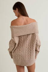 OFF SHOULDER SWEATER TOP/ L