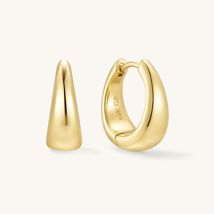 Gold Filled Teardrop Hoops – York Laine