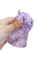 Highland Cow Glitter Maltose Putty Slime Filled Squishy Toy